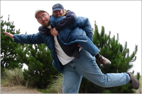 Big Walt and his tiny wife.