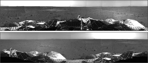 The first images from the Spirit rover.