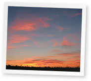 Sunset in the central valley.